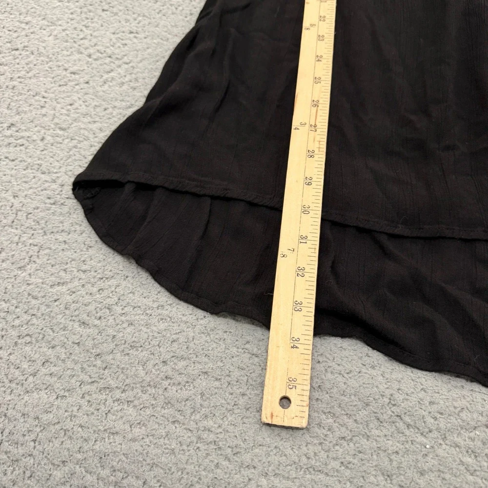 Cotton On Tunic Top Womens Large Black Embroidered Bell Sleeve Boho Peasant